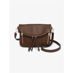 NEW JEN & CO. women's aubree crossbody bag in brown